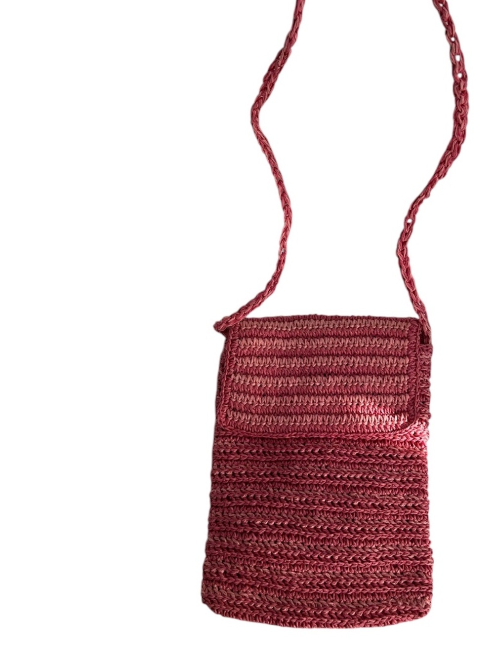 August Summer pink rose paper straw shoulder cross body bag Festival